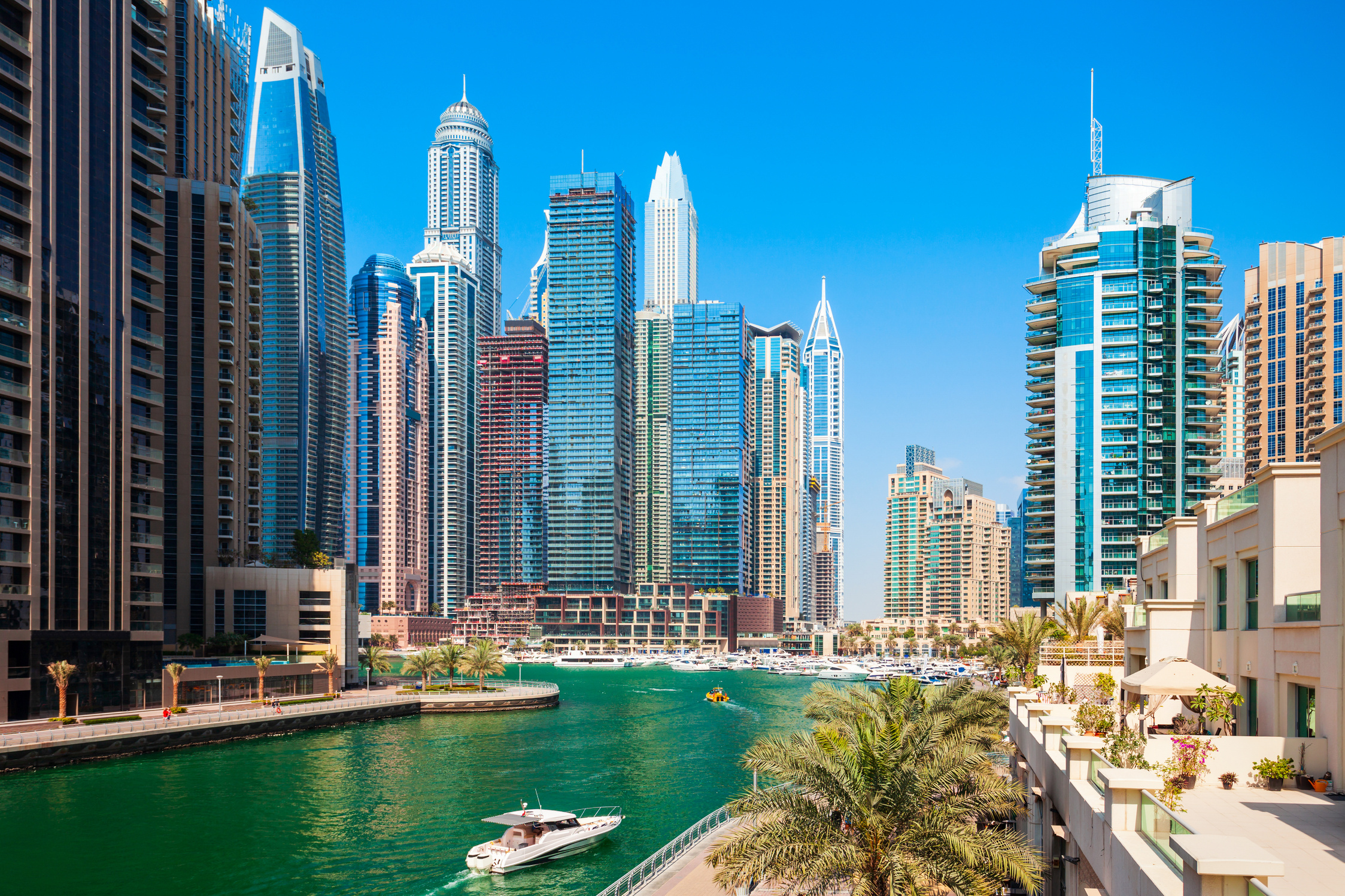 Dubai Marina District in Dubai, UAE